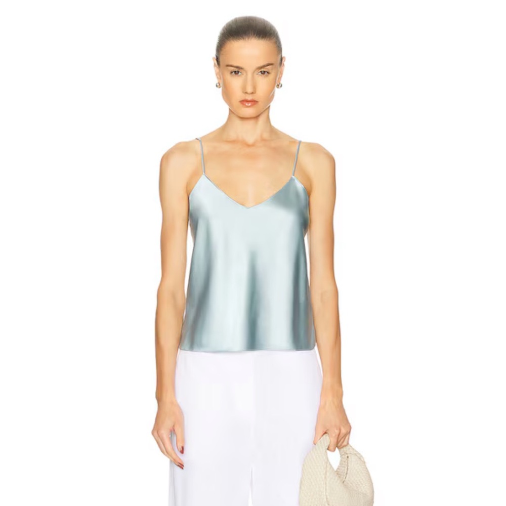 Eterne Mint Satin V-Neck Camisole